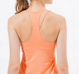 easyoga LA-VEDA Double Strap X Tank - O05 Melon