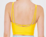 easyoga Lespiro Double Strap X Cropped Tank - Y8 Banana Cream