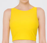 easyoga Lespiro Double Strap X Cropped Tank - Y8 Banana Cream