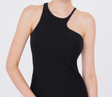 easyoga LA-VEDA One Shoulder Curve Tank - L1 Black