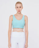 easyoga LA-VEDA Wide Shoulder Straps Bra - B32 Porcelain Blue