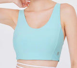 easyoga LA-VEDA Wide Shoulder Straps Bra - B32 Porcelain Blue