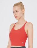 easyoga Lespiro Marquise Cropped Tank - R21 Berry Red