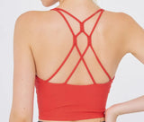 easyoga Lespiro Marquise Cropped Tank - R21 Berry Red