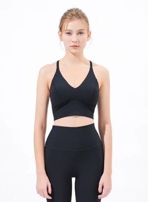 easyoga LESPIRO Charming Cropped Tank - Black