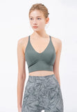 easyoga LESPIRO Charming Cropped Tank - Dark Gray Green