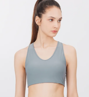 easyoga Lespiro U Neck Rib Bra - Pale Green