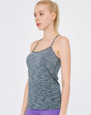 easyoga LA-VEDA Freedom Tank - D60 Layer Pinky/Gray Stripe