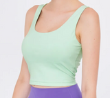 easyoga LA-VEDA Striped Cropped Tank - G24 Honeydew Melon