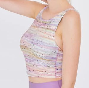 easyoga Lespiro Double Strap X Cropped Tank - FJ5 Stardust