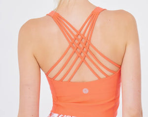 easyoga LESPIRO Interwoven Crop Tank - R05 Watermelon