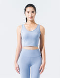 easyoga LA-VEDA Airbrush Cropped Tank - B39 Baby Blue