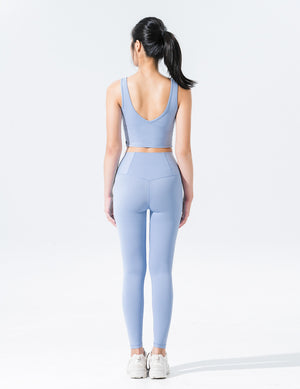 easyoga LA-VEDA Airbrush Cropped Tank - B39 Baby Blue