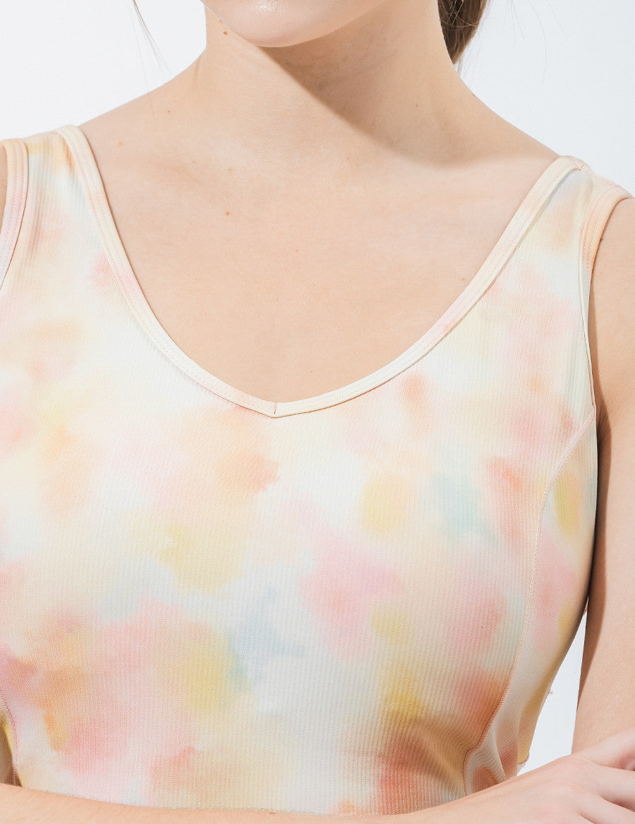 easyoga LA-VEDA Airbrush Cropped Tank - FG8 Rock Palette