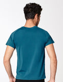 easyoga LA-VEDA Men's Fitted Tee - B31 Coral Blue