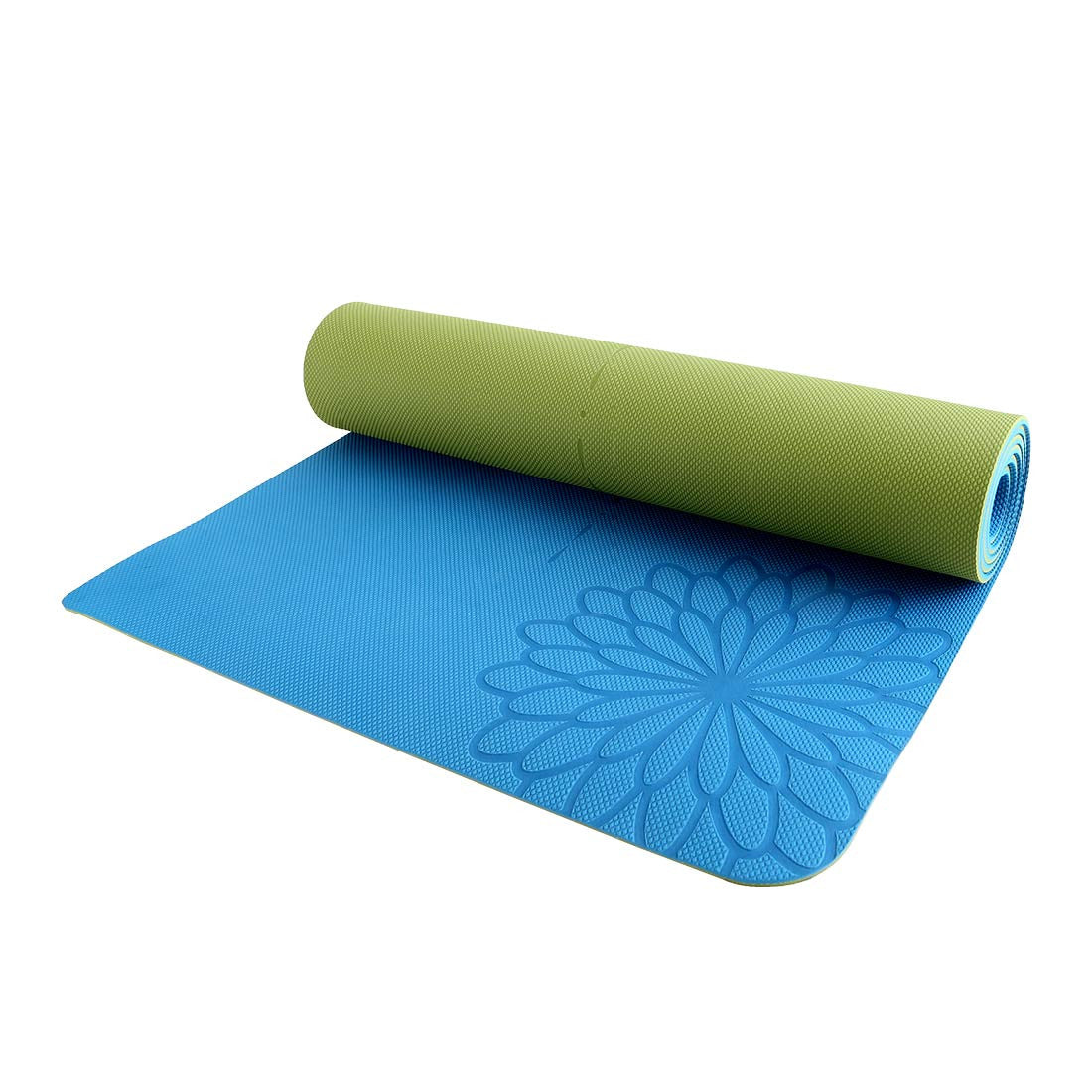 easyoga Premium Eco-care Yoga Mat Plus - B2 Blue/Green