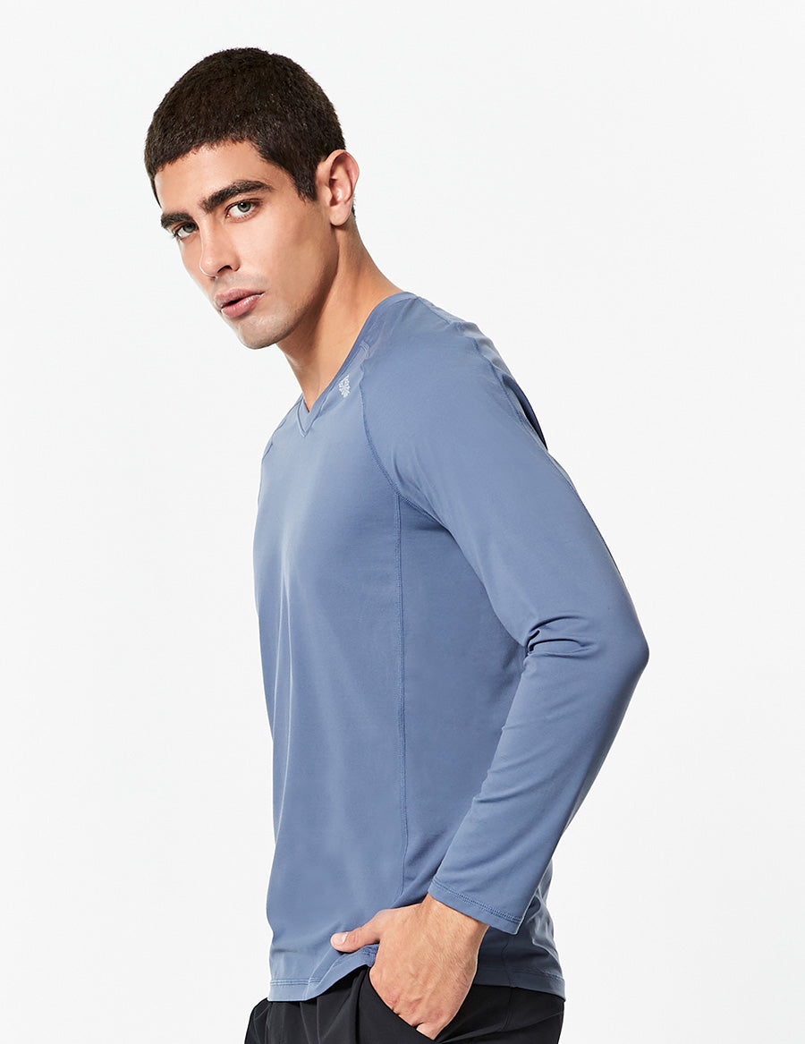 easyoga LESPIRO Excel Men's Long Sleeves - B34 Ash blue