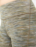 easyoga LA-VEDA Upright Cropped Tights - D65 Grass Stripe