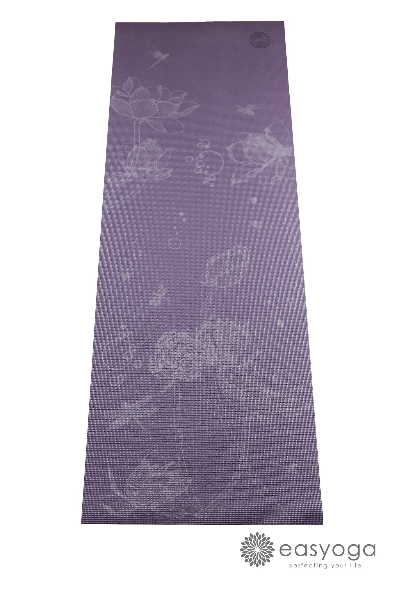 easyoga Premium Oriental Floral Yoga Mat - P0 Taro Purple