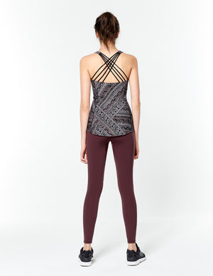 easyoga LESPIRO Stellate Tank - FC7 Geo Burgundy