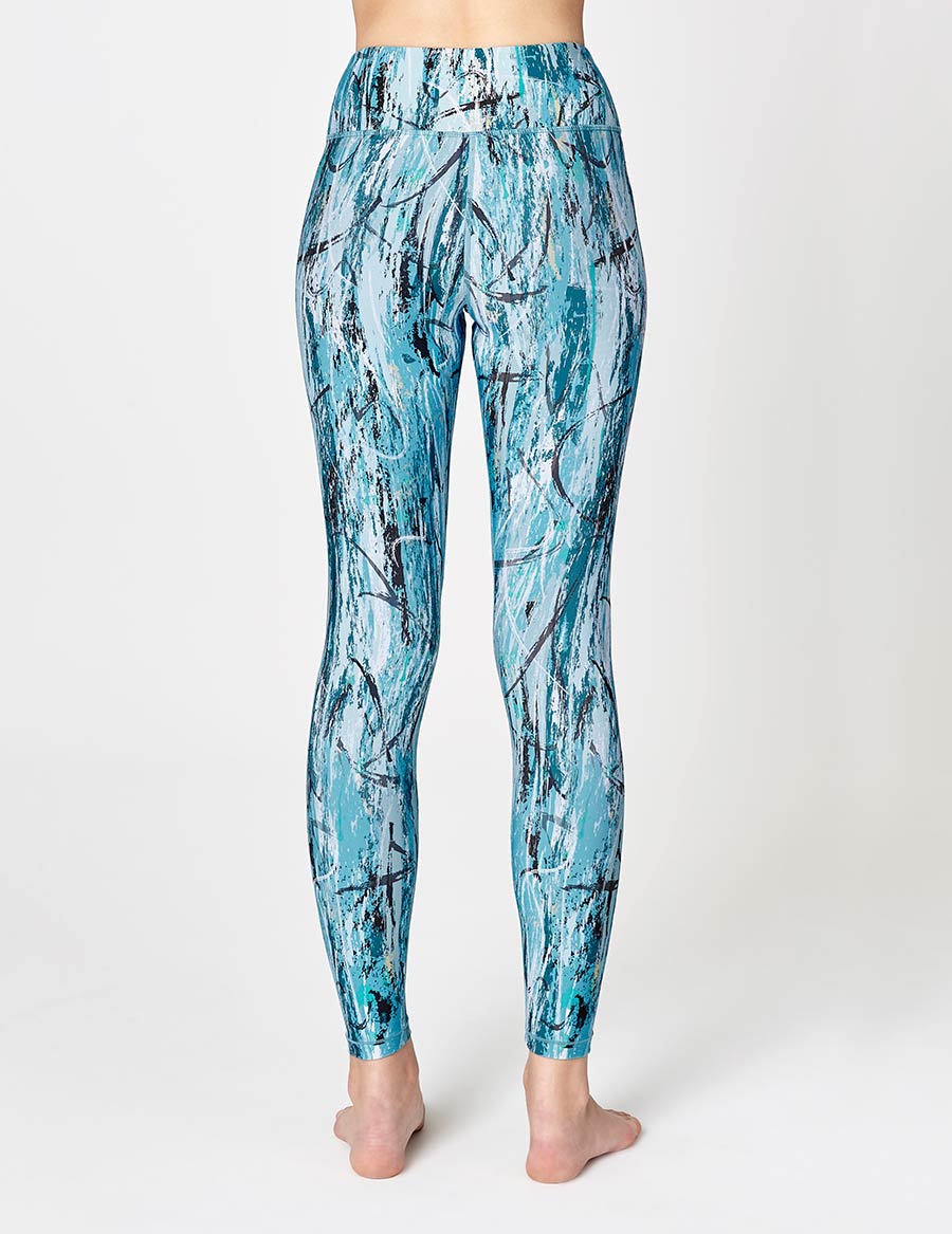 easyoga LA-VEDA Twiggy Core Tights - F99 Oil Painty Blue