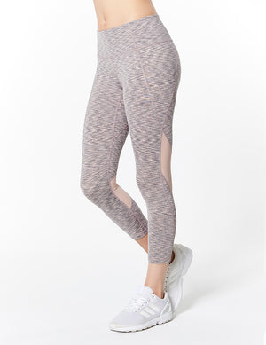 easyoga LESPIRO Move Up Cropped Tights - D62 Gray Pink Strip